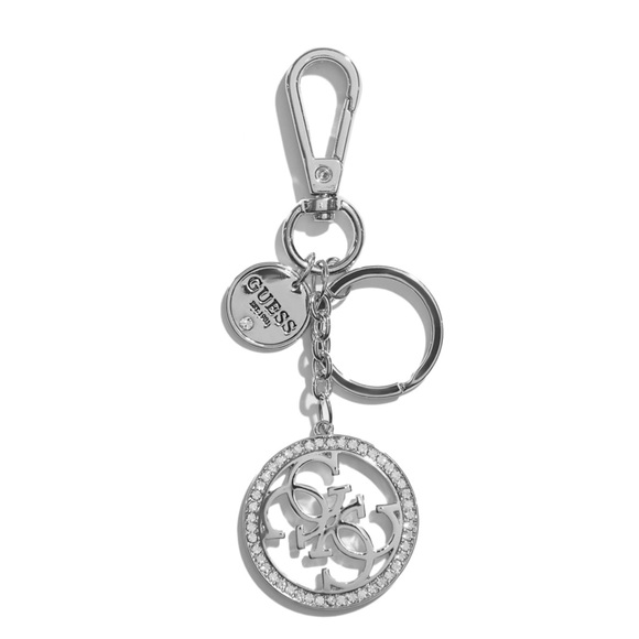 New GUESS Silver-Tone Quattro G Keychain - Picture 1 of 4